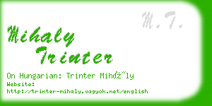 mihaly trinter business card